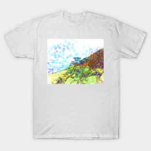 Life Guard Station On The Rocky Beach T-Shirt